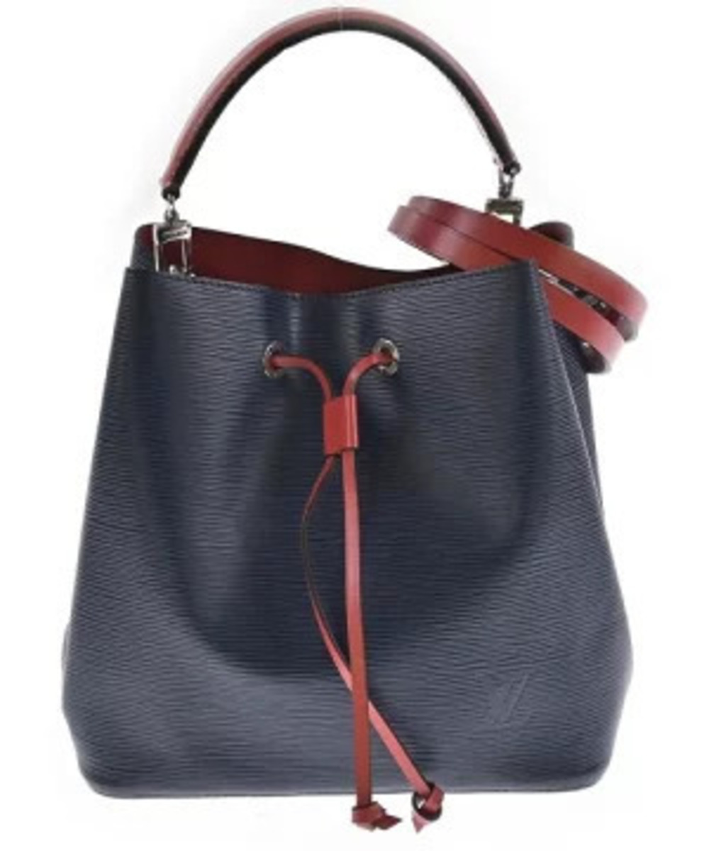 Louis Vuitton Epi Leather NeoNoe bucket bag indigo navy blue coquelicot red